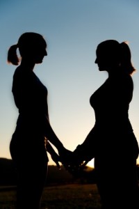 Disrespect for Differences - Homosexuality and the Homeschooler - Carla Anne Coroy - two girls silhouetted - source 123rf