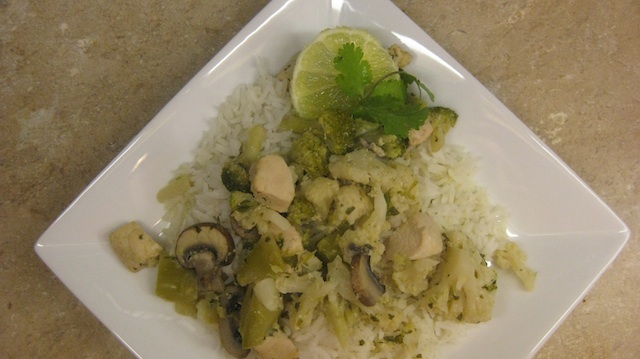 Thai Chicken Curry - Carla Anne Coroy - Thai chicken curry plated green curry