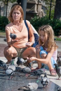 This Life is Getting Old - Carla Anne Coroy - Mother and Daughter feeding birds