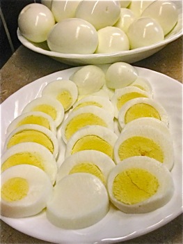 Perfectly Boiled Eggs Every Time - Carla Anne Coroy - Perfectly boiled eggs whole and sliced
