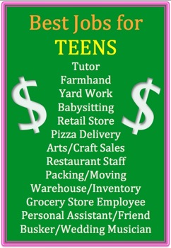 Teens and Real Jobs - Carla Anne Coroy - Best Jobs for Teens Chart