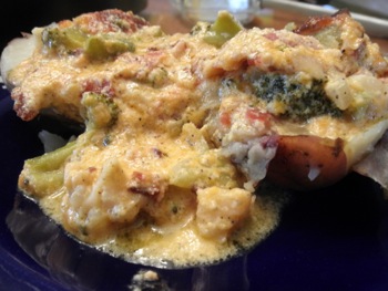 Baked Potatoes with Bacon Broccoli Cheese Casserole Sauce - Carla Anne Coroy - Ready to Eat