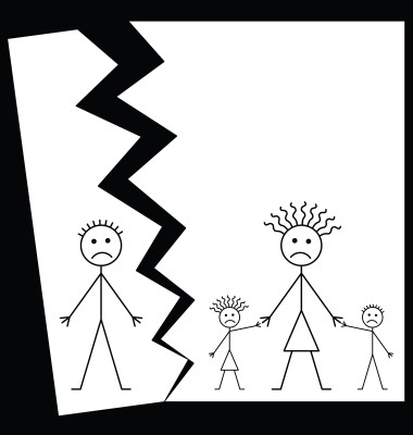 Marriage Pain versus Divorce Pain - Carla Anne Coroy - Divorce Pain Stick Figure Family Image